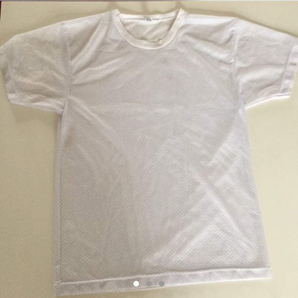 american apparel white mesh jersey t-shirt